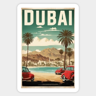 Dubai United Arab Emirates Vintage Travel Tourism Sticker